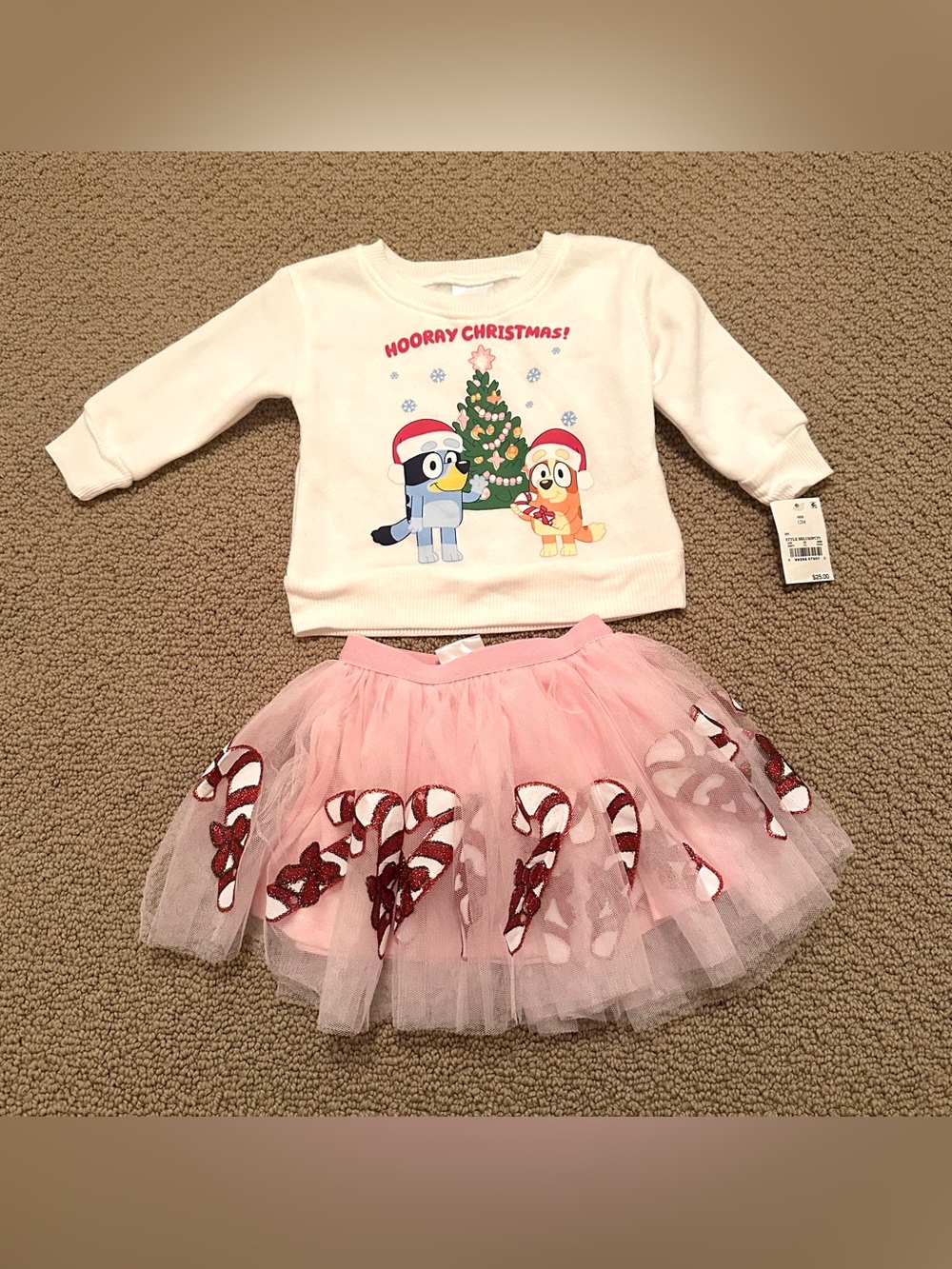 Bluey Christmas sweater and tutu